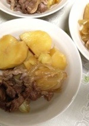 ハンゴーコンロで肉じゃが！(合鴨)-レシピのメイン写真