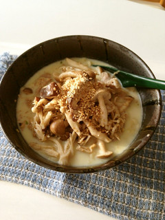 きのこたっぷり豆乳塩ラーメン-レシピのメイン写真