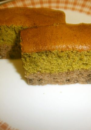 抹茶小豆カステラ-レシピのメイン写真