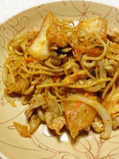 豚キムチ焼きそば-レシピのメイン写真