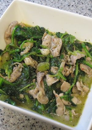 鶏とほうれん草のバジル炒め-レシピのメイン写真