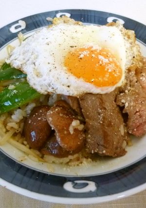 たまには、がっつりステーキ丼-レシピのメイン写真