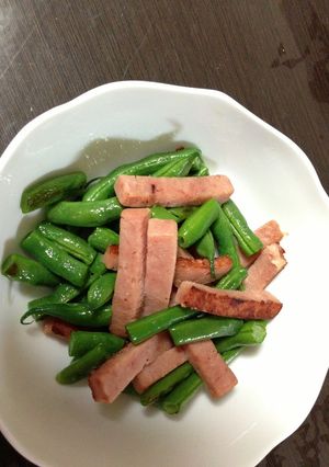 インゲンとスパム炒め-レシピのメイン写真