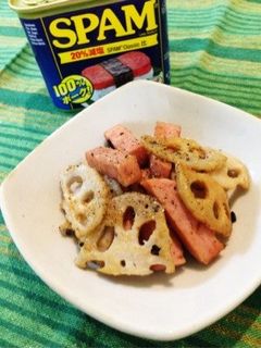 SPAMとレンコンのガーリック炒め-レシピのメイン写真