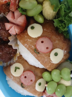 稲荷で作るキャラ弁当-レシピのメイン写真