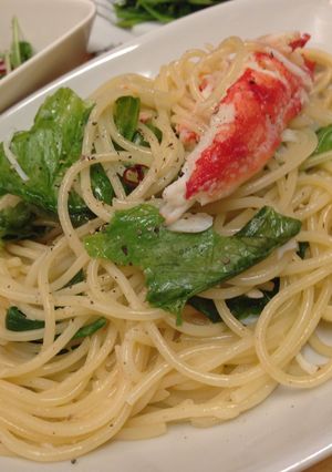 蟹とレタスのペペロンチーノ-レシピのメイン写真