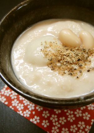 低糖質*オオバコ使用*大豆の白いお汁粉-レシピのメイン写真