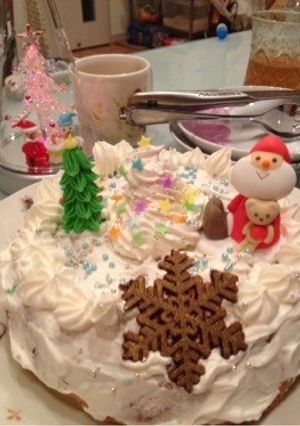 簡単はじめてのクリスマスケーキ-レシピのメイン写真