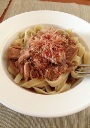 簡単すぎ!うどん風パスタ-レシピのメイン写真