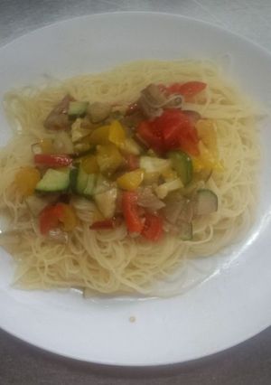 夏野菜のマリネを使ったさっぱり冷製パスタ-レシピのメイン写真