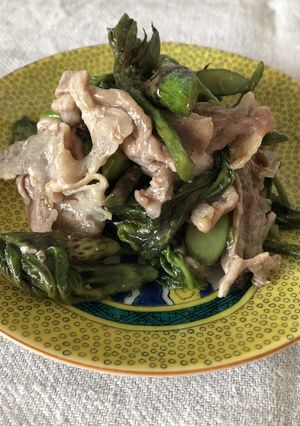 山菜☆ウドと豚肉の炒め物-レシピのメイン写真