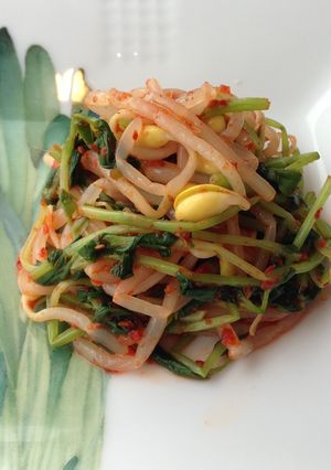 豆苗と大豆もやしのキムチ-レシピのメイン写真