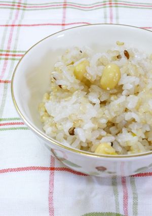 手抜き料理?!玄米・雑穀・大豆入りごはん-レシピのメイン写真