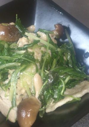 大葉でさっぱり水菜と豚バラ炒め-レシピのメイン写真