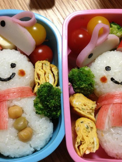 ゆきだるまん@簡単キャラ弁-レシピのメイン写真