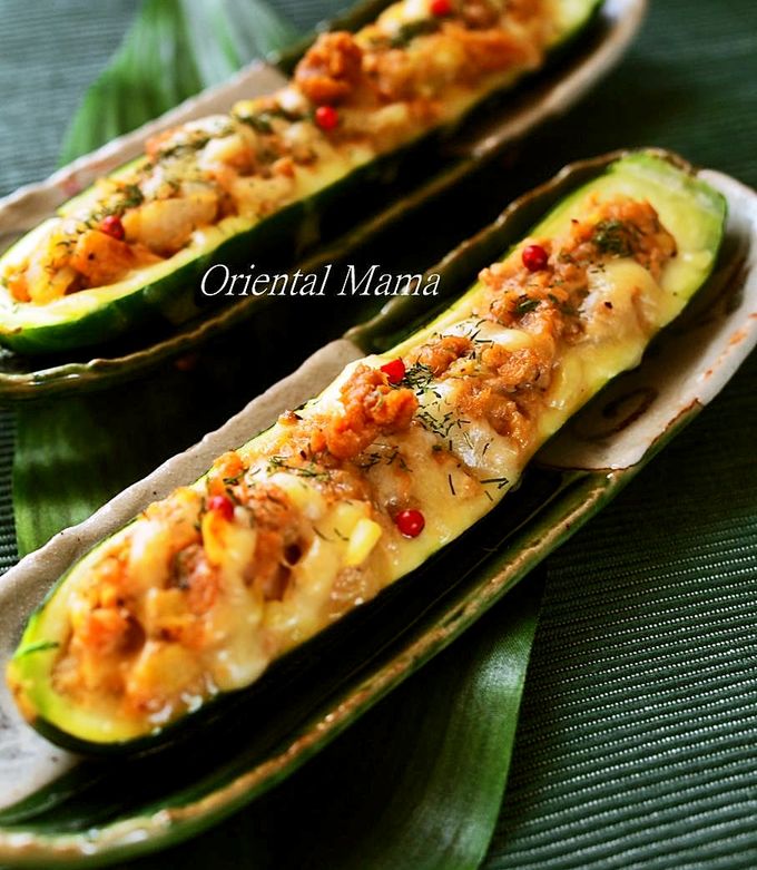 夏！ズッキーニdeツナ味噌チ ズ焼き by オリエンタルママ