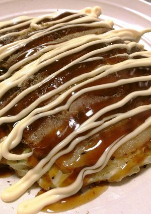 キャベツの水分だけで☆ふわふわお好み焼き-レシピのメイン写真