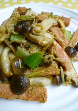 【簡単おかず】スパムときのこのカレー炒め-レシピのメイン写真