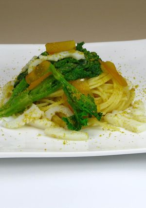 カラスミとイカと菜の花のパスタ-レシピのメイン写真