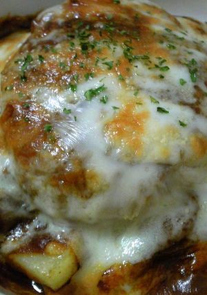 市販品で！デミハンバーグポテトグラタン-レシピのメイン写真