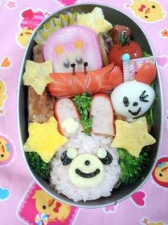 簡単キャラ弁 うさぎ 幼稚園児サイズ-レシピのメイン写真