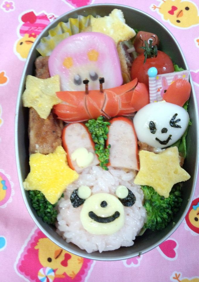 簡単キャラ弁　うさぎ　幼稚園児サイズ-レシピのメイン写真