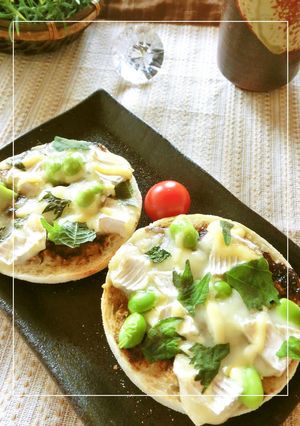 カマンベール×枝豆の海苔わさびトースト-レシピのメイン写真