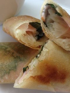 ハムとえのきの焼き春巻き-レシピのメイン写真