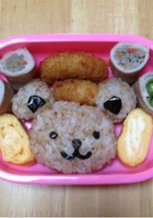 超簡単キャラ弁☆くまちゃん-レシピのメイン写真