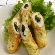 ワカメとひじき入りチーズちくわの磯辺揚げ