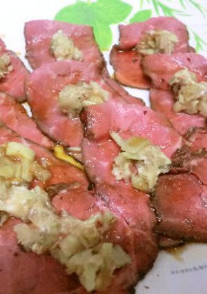 ローストビーフのミョウガ添え　さっぱり♪-レシピのメイン写真