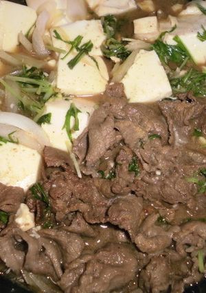 フライパンで作る牛肉のすき焼き風-レシピのメイン写真