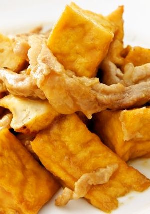 ご飯がススム♪豚肉と厚揚げの味噌炒め-レシピのメイン写真