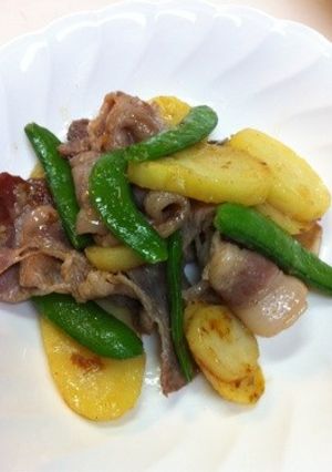 豚肉とスナップえんどうの味噌バターソテー-レシピのメイン写真