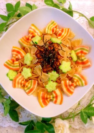 油分なし♪レンジで簡単あっさり納豆パスタ-レシピのメイン写真
