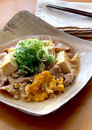 時短♪豚こまと豆腐のたまごとじ-レシピのメイン写真