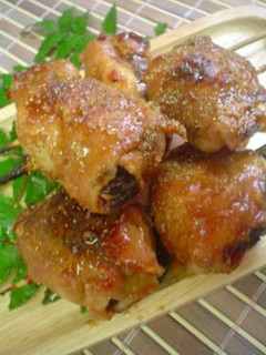 まるごとニンニク巻いて焼き鳥風♪-レシピのメイン写真