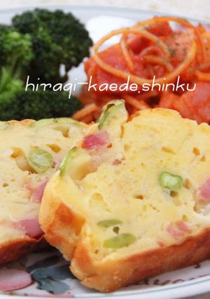 簡単！そら豆とグリンピースのケークサレ-レシピのメイン写真