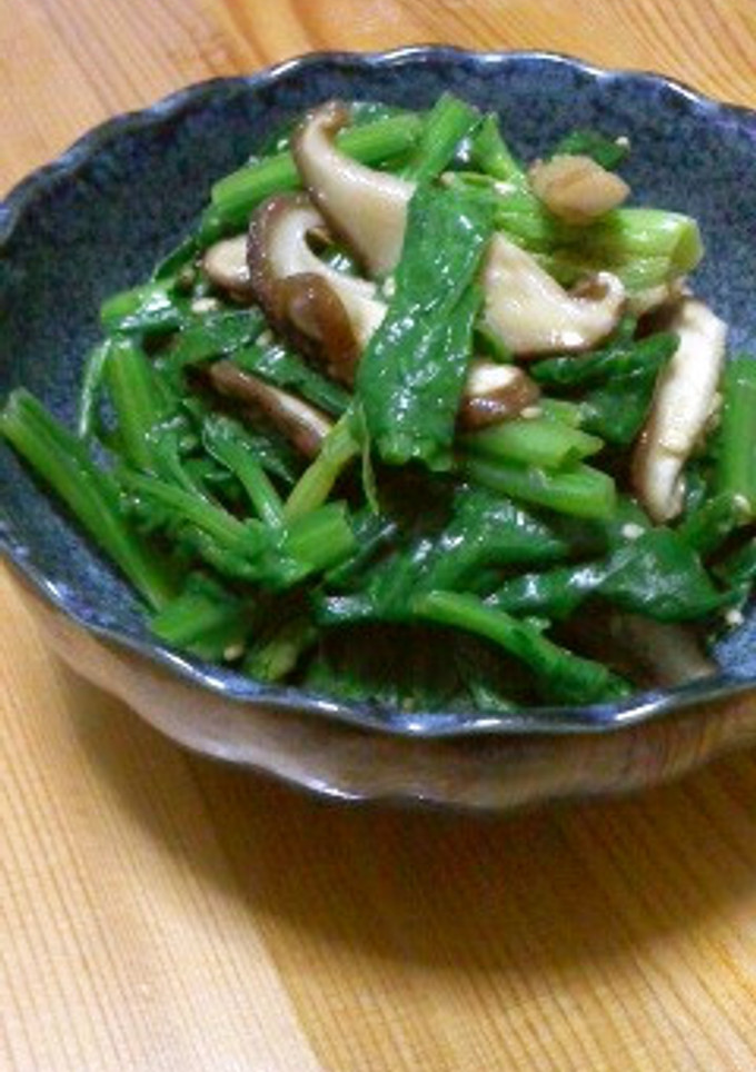 ホウレン草と椎茸の生姜じょうゆ和え-レシピのメイン写真