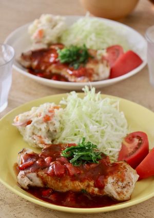さわやかトマトのトンテキソテー♪-レシピのメイン写真