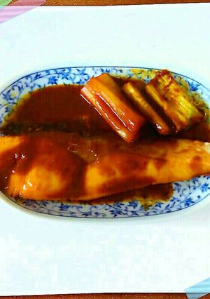 ﾚﾝｼﾞでお手軽☆ぶりの味噌煮-レシピのメイン写真