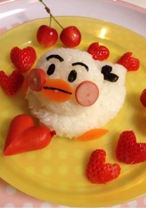 キャラ弁に☆癒し系☆アヒルのアンパンマン-レシピのメイン写真