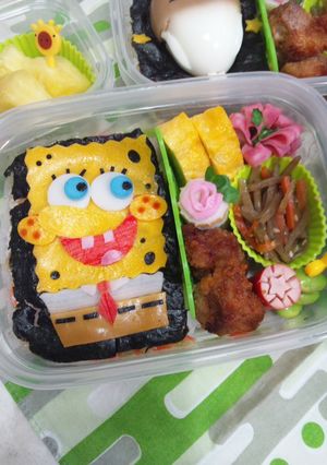 ☆キャラ弁☆スポンジボブ-レシピのメイン写真