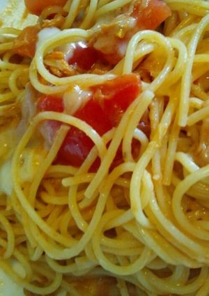 ツナとフレッシュトマトのスパゲティ-レシピのメイン写真