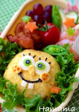 まんまる〜♡なスポンジボブ♪キャラ弁-レシピのメイン写真