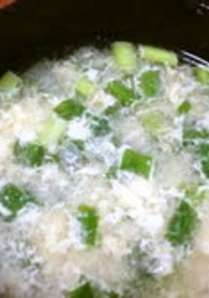 子供も大好き☆ふわふわにら玉のお味噌汁-レシピのメイン写真