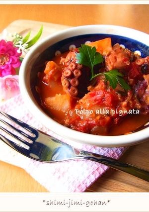 たことじゃがいものトマト煮込み-レシピのメイン写真