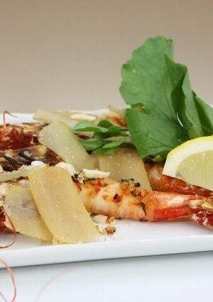エビの香草焼き、カラスミのせ-レシピのメイン写真