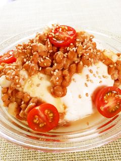 ダイエットに!らっきょと納豆の冷奴-レシピのメイン写真