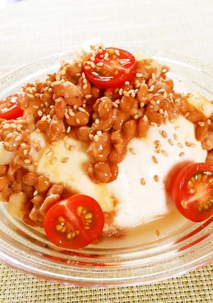 ダイエットに！らっきょと納豆の冷奴-レシピのメイン写真